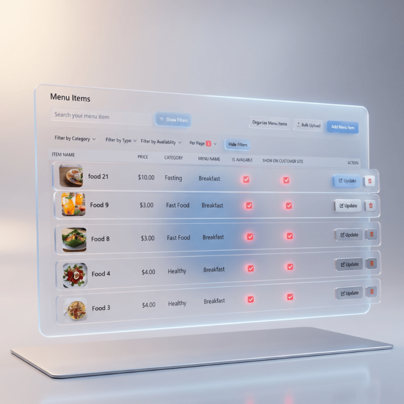 Effortless Menu Management